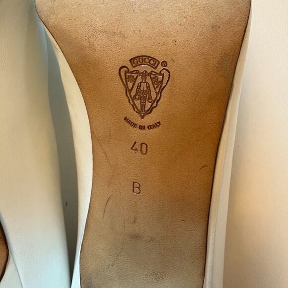 Vintage Gucci High Hell Pump Wedding Bridal Luxury 80s Leather Italy Courthouse - Picture 5 of 10